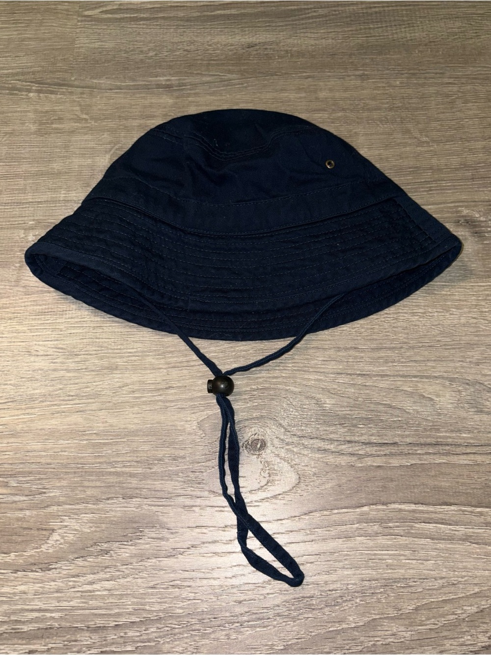 triangl swimwear Navy Blue Bucket Hat with Chin Cord